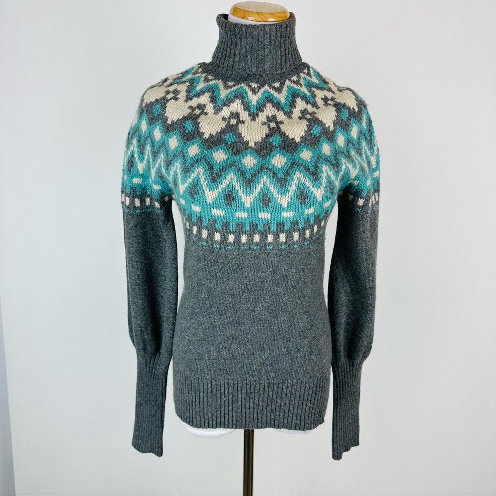 Sundance Fair Isle Turtleneck Sweater Size Small